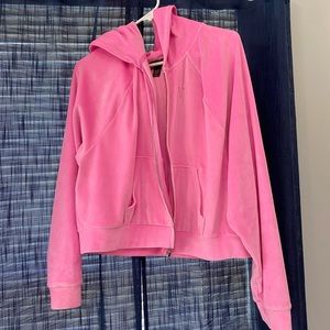 EUC Victoria's Secret Velour Zip up hoodie size large